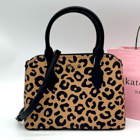 kate spade Handbags - Kate Spade Darcy Graphic Leopard Small Satchel Bag